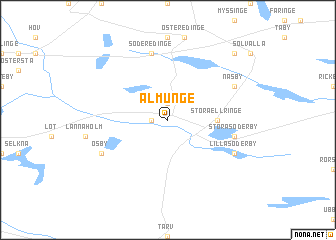 map of Almunge