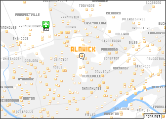 map of Alnwick