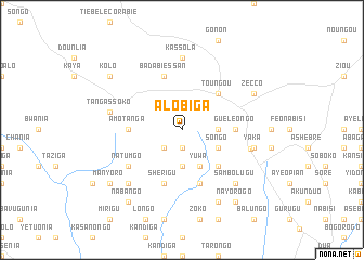 map of Alobiga