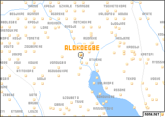 map of Alokoégbé