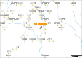 map of Alokopé