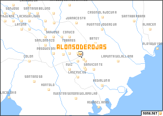 map of Alonso de Rojas