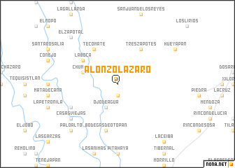 map of Alonzo Lázaro