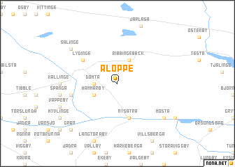 map of Åloppe