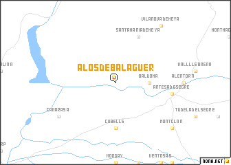 map of Alós de Balaguer