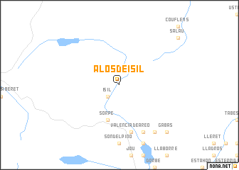 map of Alós de Isil