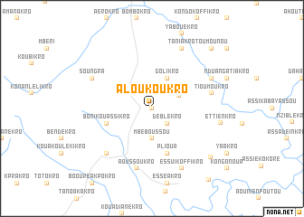 map of Aloukoukro