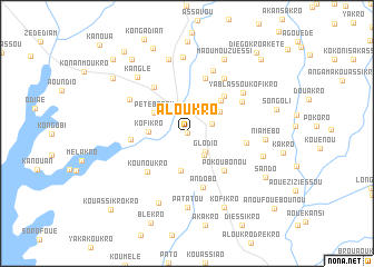 map of Aloukro