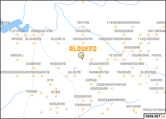 map of Aloukro