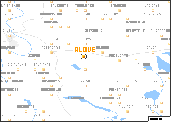 map of Alovė