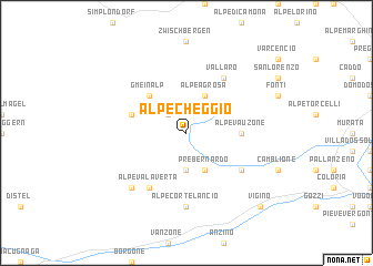 map of Alpe Cheggio