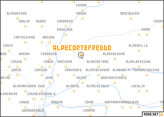 map of Alpe Cortefreddo