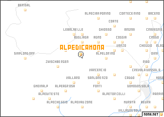 map of Alpe di Camona