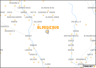 map of Alpe di Cava