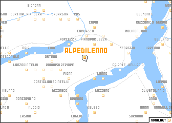 map of Alpe di Lenno