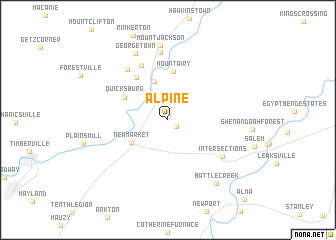 map of Alpine