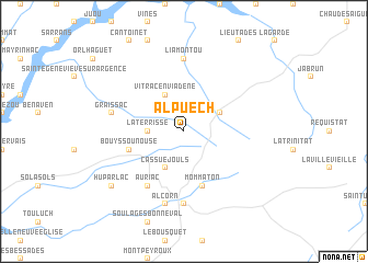 map of Alpuech