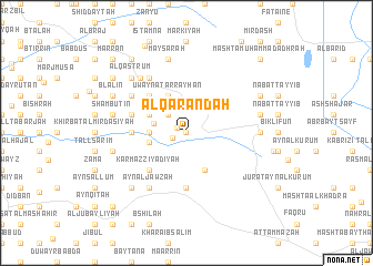 map of Al Qarandaḩ