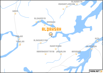 map of Al Qawsah