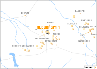 map of Al Qurādīyīn