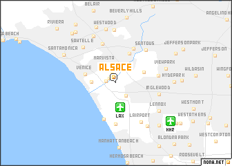 map of Alsace