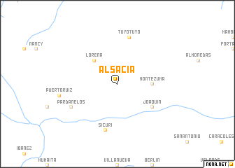 map of Alsacia