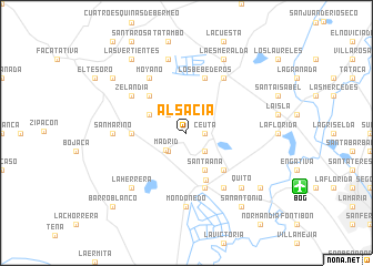 map of Alsacia