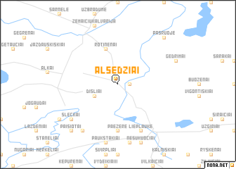 map of Alsėdžiai