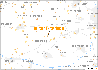 map of Alsheim-Gronau