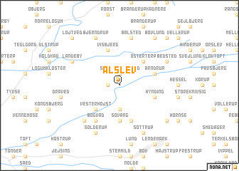 map of Alslev