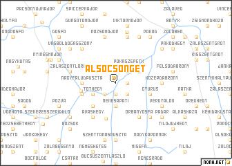 map of Alsócsönget