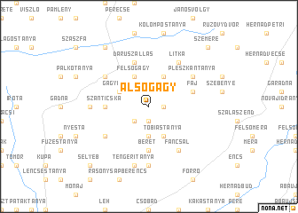 map of Alsógagy
