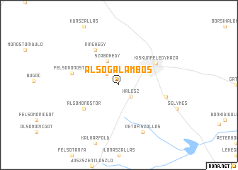 map of Alsógalambos