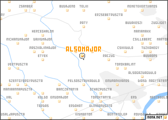 map of Alsómajor