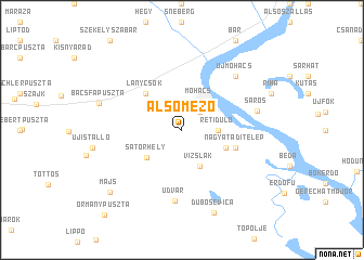 map of Alsómező