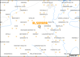 map of Alsónána