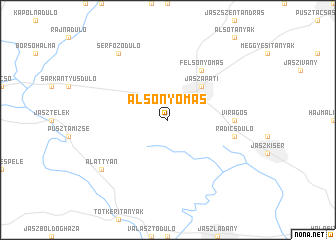 map of Alsónyomás