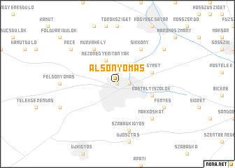 map of Alsónyomás