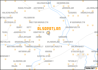 map of Alsópatlan