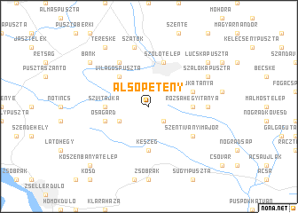 map of Alsópetény