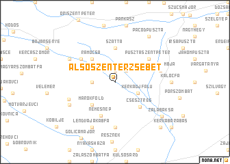 map of Alsószenterzsébet