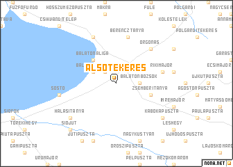 map of Alsótekeres