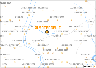 map of Alsótengelic