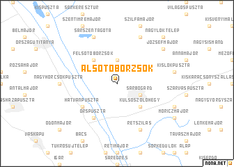 map of Alsótöbörzsök