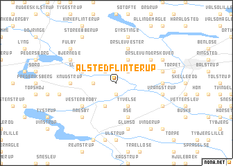 map of Alsted-Flinterup