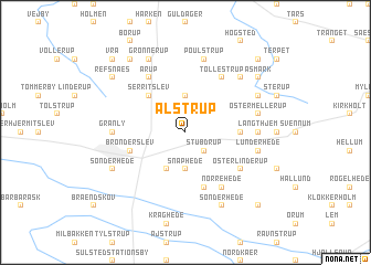 map of Ålstrup