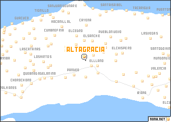 map of Altagracia