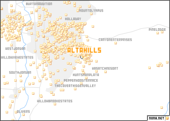 map of Alta Hills