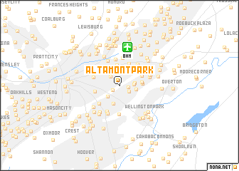 map of Altamont Park