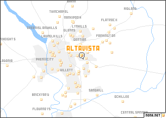 map of Alta Vista